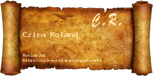 Czira Roland névjegykártya